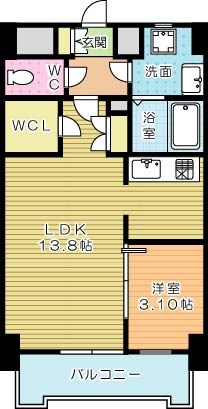 Studie 小倉離宮（スタディ小倉離宮） 302号室 間取り