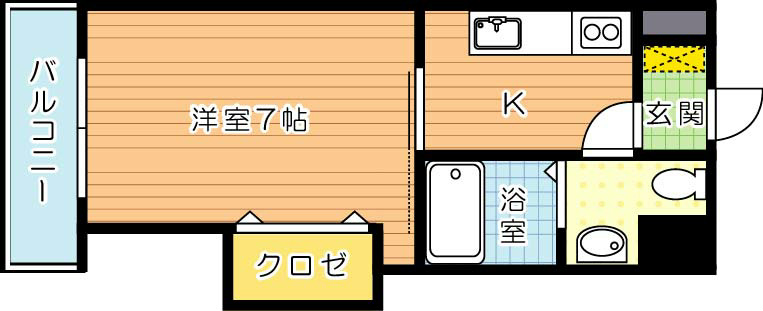 プレステージデルクラシック 703号室 間取り