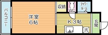 コラソン１０００吉田ビル 105号室 間取り