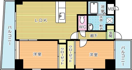 Ｓ－ＦＯＲＴ小倉 1401号室 間取り