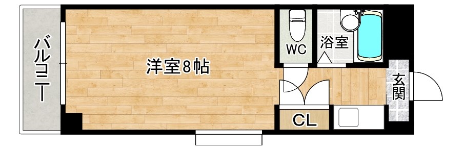 リバーサイド中津口 308号室 間取り