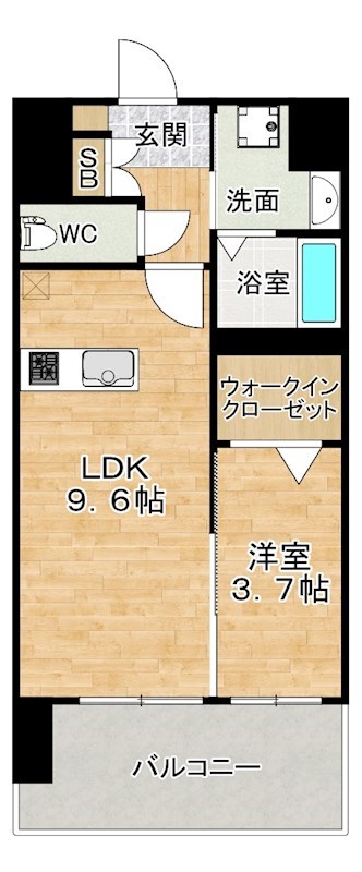 ＭＩＤ　ＴＥＲＲＡＣＥ (ミッドテラス)  203号室 間取り