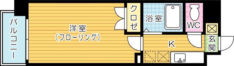 メゾンＯＭ徳力  504号室 間取り