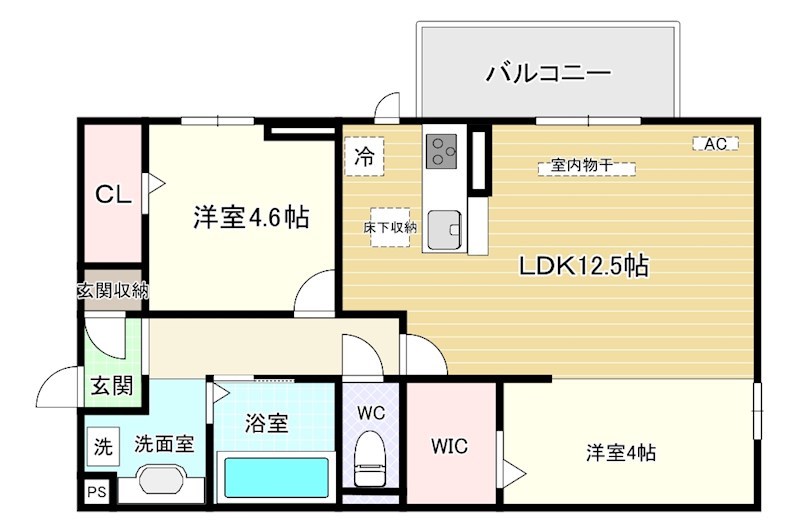 D-ROOM南方 101号室 間取り