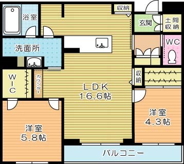 シャーメゾンステージ青葉 302号室 間取り