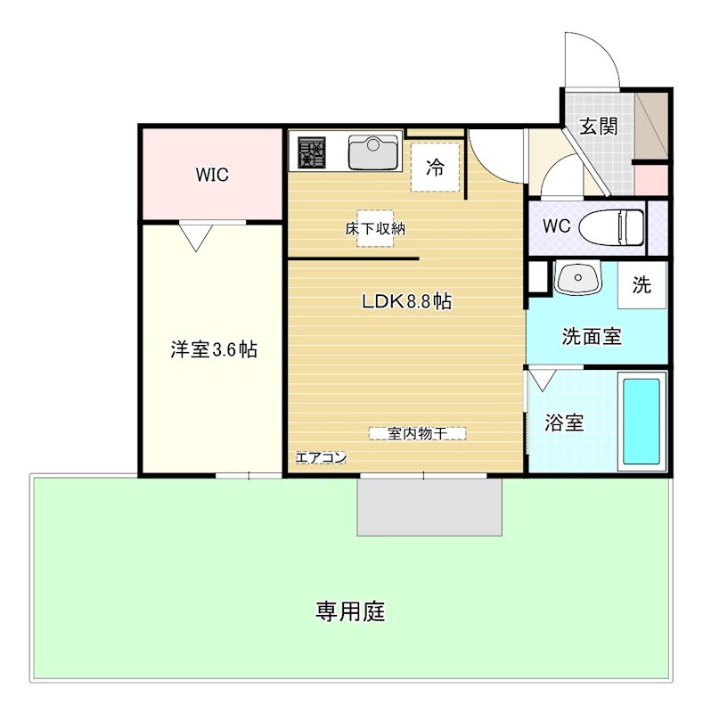 D-ROOM南方 103号室 間取り