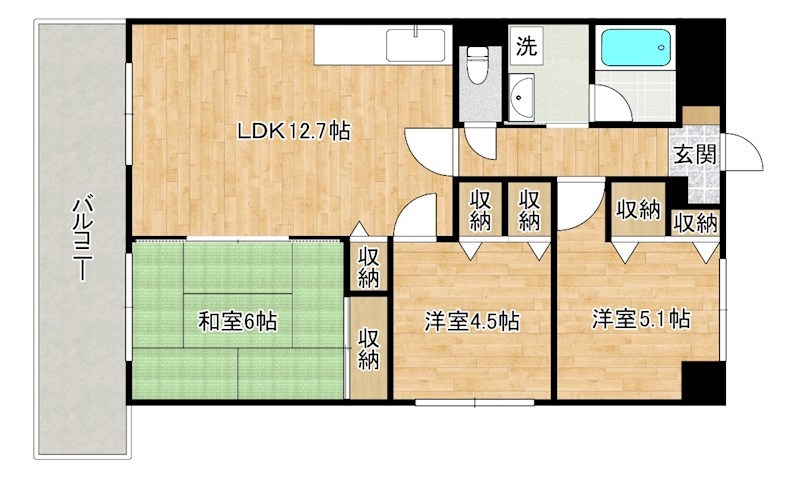 ラ・クーレⅢ 305号室 間取り