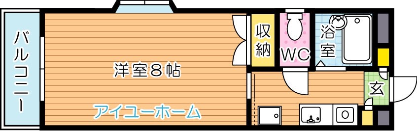カレッジ花尾 310号室 間取り