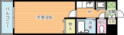 Bergamotto吉野町(ベルガモット吉野町)  503号室 間取り