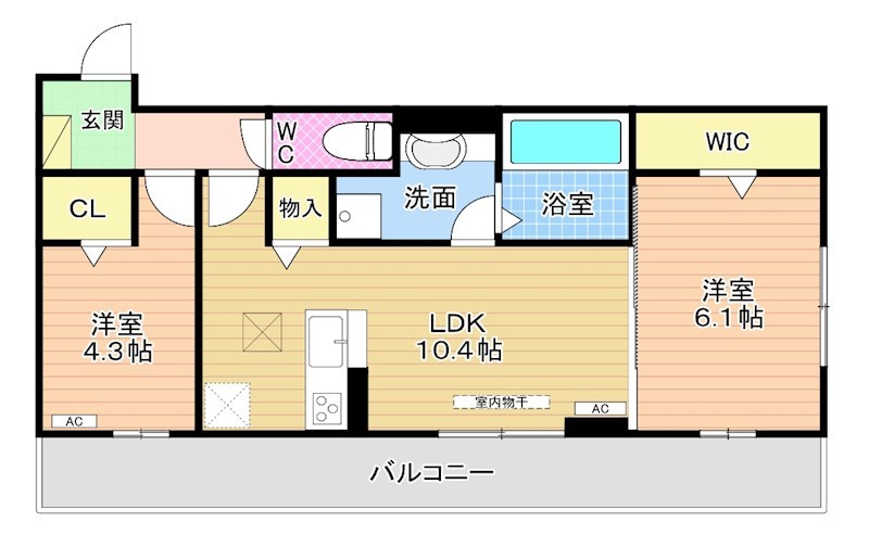 ルシオル鞘ヶ谷 302号室 間取り