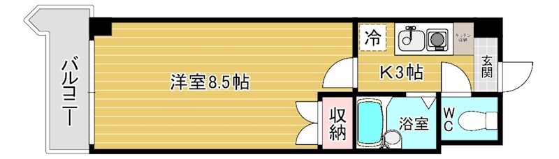 ロイヤルアネックス  801号室 間取り
