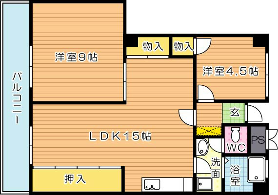 コーポ西鳴水 間取り図