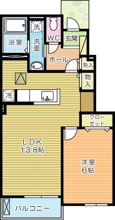 キーファームルデⅠ 103号室 間取り