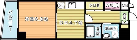 Ｓ－ＦＯＲＴ小倉 409号室 間取り