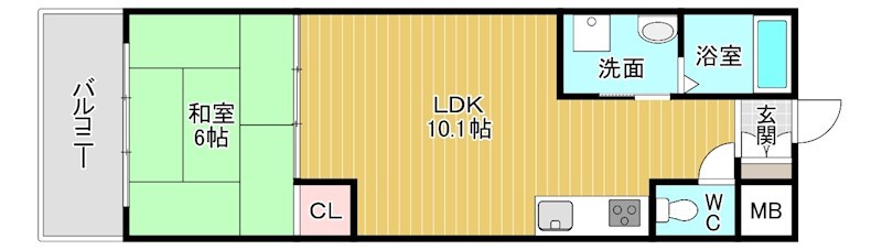 エルザビル香春口45  間取り図