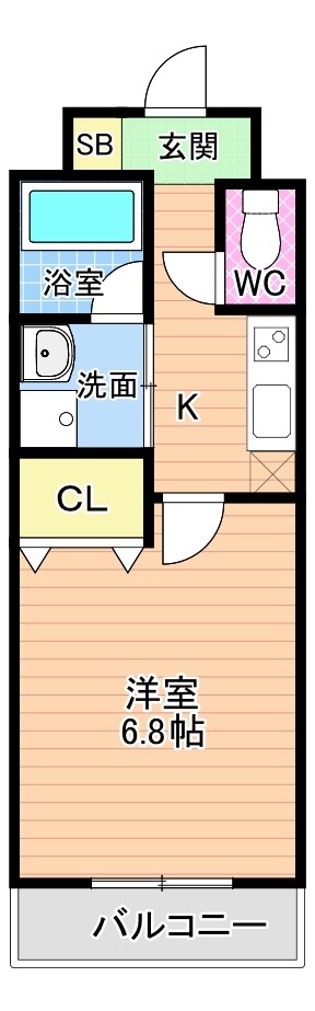 Rita-Ⅰ（リタ・ファースト） 602号室 間取り