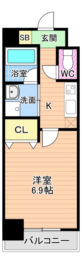 Rita-Ⅰ（リタ・ファースト） 606号室 間取り