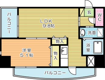 サンシャインポート中井 601号室 間取り