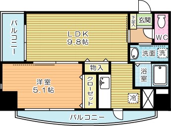 サンシャインポート中井 601号室 間取り