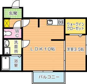 おおくぼの森Ｃ棟 102号室 間取り