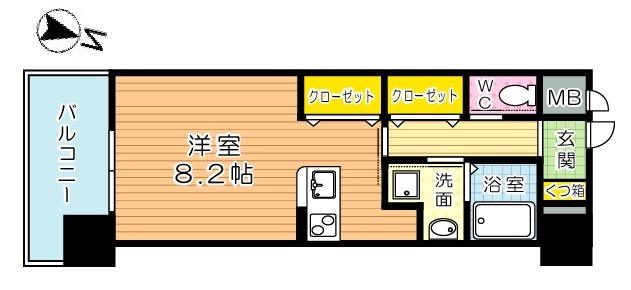 アクシオ北九州 605号室 間取り