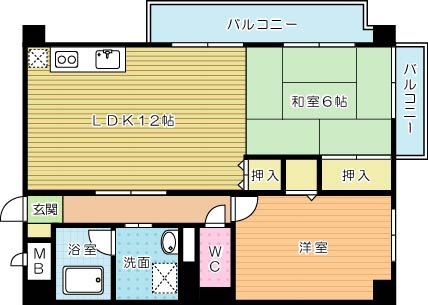 ケイジュカンⅠ 703号室 間取り