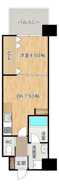 コンプレート金田 205号室 間取り