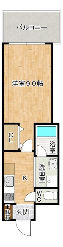 コンプレート金田 1103号室 間取り
