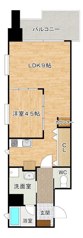 コンプレート金田 1006号室 間取り