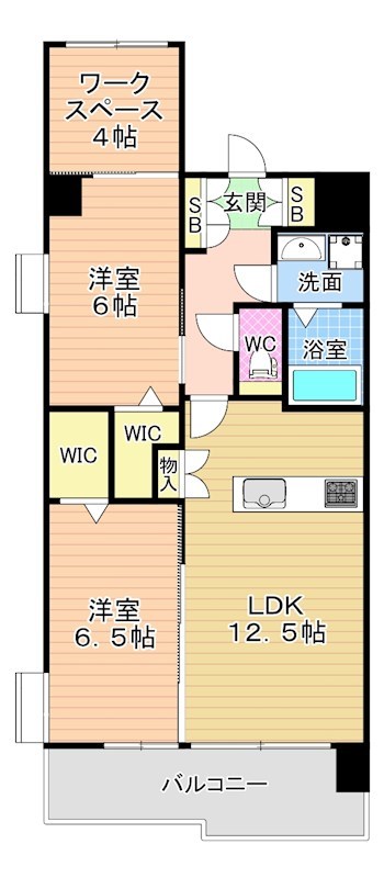 コンプレート金田 201号室 間取り