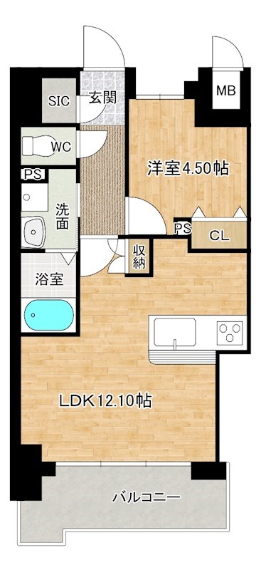 アースコートＹ&lsquo;sシティ室町 1002号室 間取り