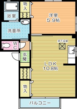 アコールＩ 102号室 間取り