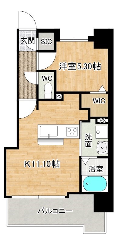 アースコートＹ&lsquo;sシティ室町 1103号室 間取り