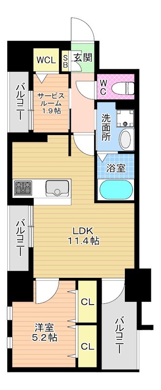 アースコートＹ&lsquo;sシティ室町 901号室 間取り