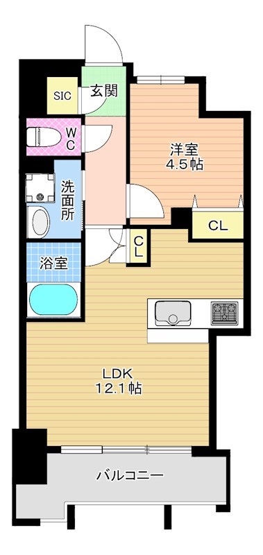 アースコートＹ&lsquo;sシティ室町 1002号室 間取り