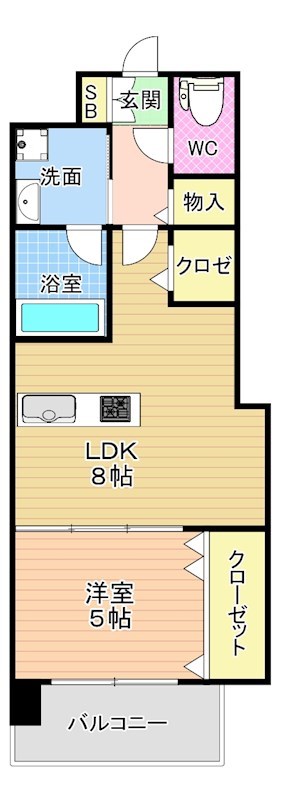コンプレート金田 1302号室 間取り