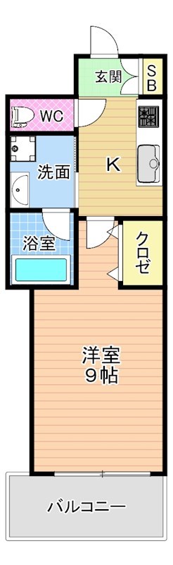 コンプレート金田 1103号室 間取り