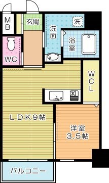 アベニュー小倉WEST 403号室 間取り