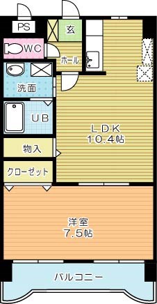 ハイツグラッツィア 405号室 間取り