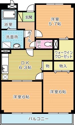ハイツピュアティ  303号室 間取り