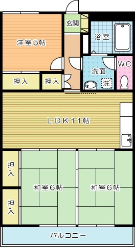 グレイスコート篠崎 302号室 間取り