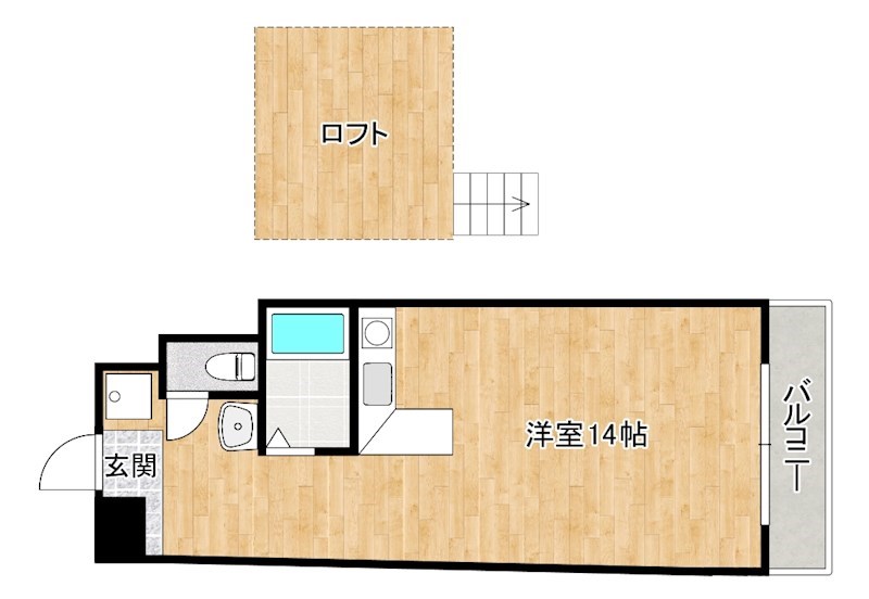 サンシティ日明 607号室 間取り