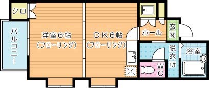 リファレンス北方Ⅱ 302号室 間取り