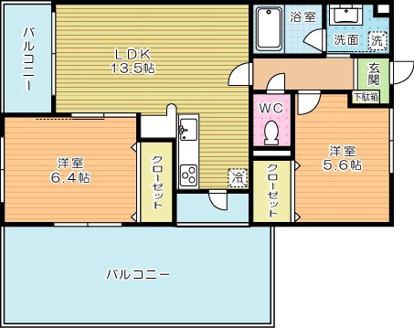 グレンツェン 202号室 間取り