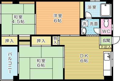 葛原グランドハイム 305号室 間取り