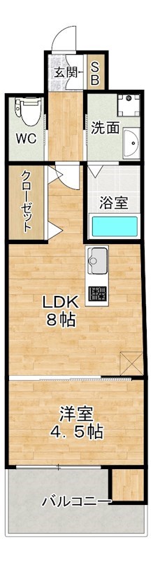 アクシオ三萩野Ⅱ 1104号室 間取り