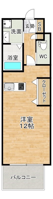 アクシオ三萩野Ⅱ 1103号室 間取り