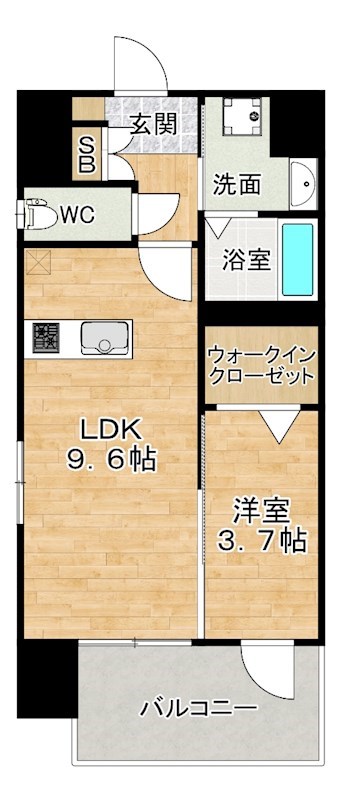 ＭＩＤ　ＴＥＲＲＡＣＥ (ミッドテラス)  1001号室 間取り