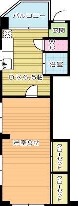 ヴィンテージ南小倉 203号室 間取り