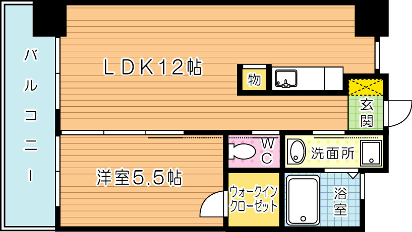 フェルト1113 202号室 間取り